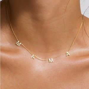 MAMA Necklace gold toned, 16 inches plus 2 inch extension